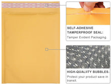 Load image into Gallery viewer, #000 4 X8 (4&quot; x 7.25&quot;) Kraft Bubble Mailer Padded Envelope Shipping Bag Self Sealing
