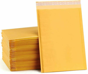 #000 4 X8 (4" x 7.25") Kraft Bubble Mailer Padded Envelope Shipping Bag Self Sealing