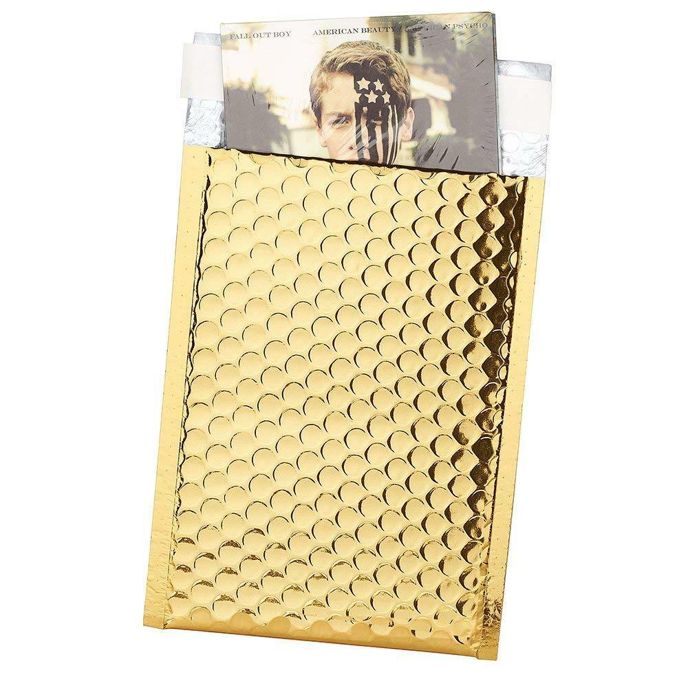 #000 (4.25x8) Metallic Gold Bubble Mailers shipping envelopes waterproof